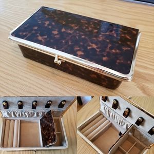NWOT Tortoiseshell print jewelry case